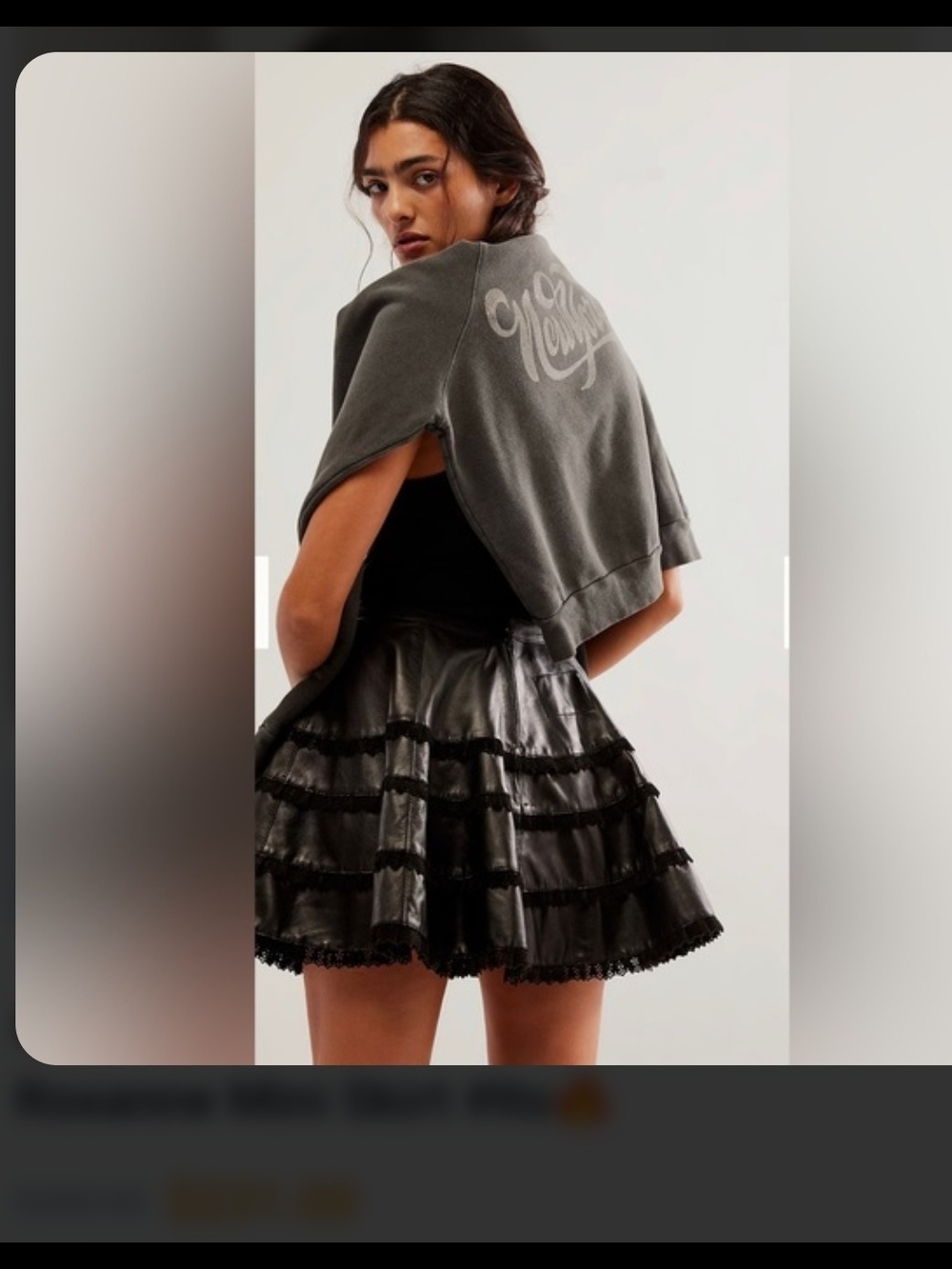 Understated Leather Roxanne Mini Skirt - Picture 2 of 9